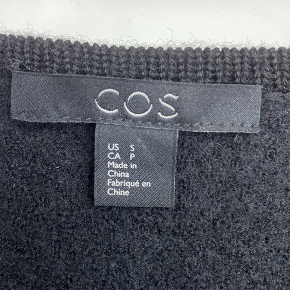 COS Collection Of Style Knit Dress Womens Size Small Black 100% Boiled Wool - Picture 4 of 11